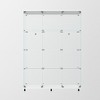 YOOCOZZ Tempered Glass Cabinet (Display/Wine/Storage/File), Bluetooth LED, Door Lock, Casters - 2 of 4