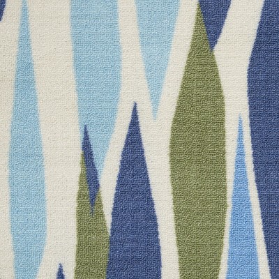 Seaglass Blue & White Traditional 4' x 6' Reversible Rug