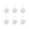 YOOCOZZ  Christmas Holiday Party Ornaments Decoration - 6 Set, 6.1x1.8x6.3" Iron Snowflake Hanger Decor, Decorative Hanging Ball Xmas Tree Ornaments - 2 of 4