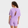 Women's Boxy Cropped Short Sleeve Top - JoyLab™ - 2 of 3