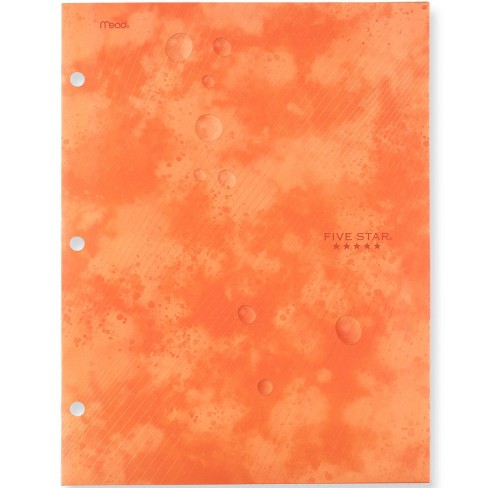 Five Star Active 2 Pocket, 3 Hole Punched, Orange Folder