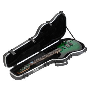 SKB Cases Standard Electric Guitar Shaped Case with TSA Recognized Locking Latch, Molded-In Bumper Protection and Fully Plush Lined Interior - 1 of 4