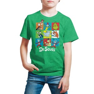 Boys' - Dr. Seuss - Character Grid Short Sleeve Graphic T-Shirt - 1 of 4