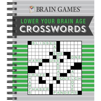 Brain Games - Lower Your Brain Age: Crosswords - by  Publications International Ltd & Brain Games (Spiral Bound)