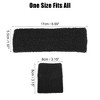 Unique Bargains Stretchy Cotton Blend Sweat Absorbing Sport Headband Wristband Black 3 pcs - 4 of 4