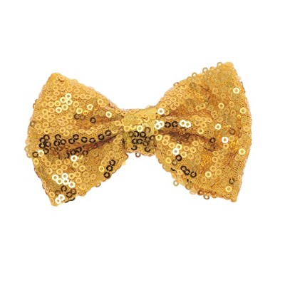 Unique Bargains Elegant Sequins Bow Hair Clip 1 Pc
