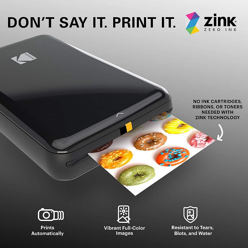 Kodak 2"x3" Premium Zink Photo Paper (100 Sheets) Compatible with Kodak PRINTOMATIC, Kodak Smile and Step Cameras and Printers, 3 of 5