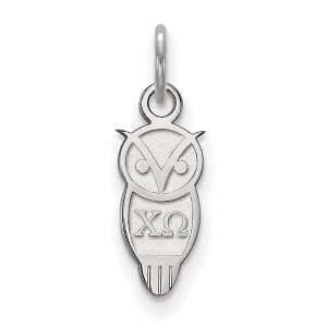 Black Bow Jewelry Sterling Silver Chi Omega Greek Life Extra Small Pendant - 1 of 3