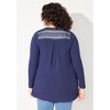 Catherines Women's Plus Size Waffle Knit Lace Back Cardigan - 3 of 4