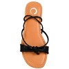 Journee Collection Womens Jiyrie Tru Comfort Foam Ankle Wrap Low Block Heel Sandals Black 6 - 4 of 4