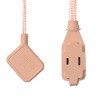Globe Electric 9' 3 Outlet Extension Cord Apricot: Indoor Electrical Cord, 16 AWG, ETL Listed, 13 Amps, 9ft Length - 2 of 4