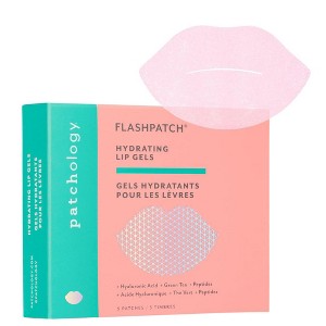 Patchology FlashPatch Hydrating Lip Mask Gels with Hyaluronic Acid, Green Tea and Peptides for Ultra Hydration & Repair | Best Dry Lip (5 Patches). - 1 of 4