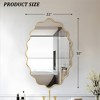 Beautyolove Oval Aluminum Alloy Framed Scalloped Wavy Wall Mirror - 4 of 4