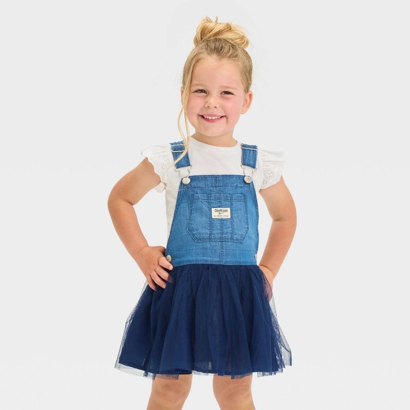 OshKosh B'gosh Toddler Girls' Denim Tulle Skirtall - Navy Blue, 1 of 6