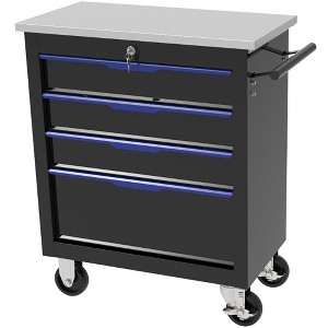 Rolling Tool Chest, 4-Drawer Rolling Tool Box Steel Storage Cabinet With Wheels, Multifunctional Tool Cart - 1 of 4