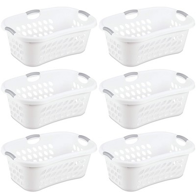 Iris Usa 50l Plastic Hip Hold Laundry Basket Hamper Organizer With ...