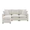 YOOCOZZ Chenille Sectional Sofa with Movable Ottoman and Pure Foam Cushions, Free Combination - 2 of 4