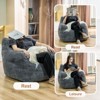 Hooseng Plush Bean Bag Chair for Adults, Comfy Lazy Floor Sofa with Backrest & Armrests, Lounge Accent Chair for Bedroom, Dorm, Living Room - 3 of 4