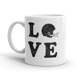 Crazy Dog T-Shirts Love Football Coffee Mug Funny Sports Ceramic Cup-11oz - 1 of 4