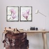 Stupell Industries Pink Magnolia Flower Blossoms Black Framed Floater Canvas Wall Art - 2 of 4