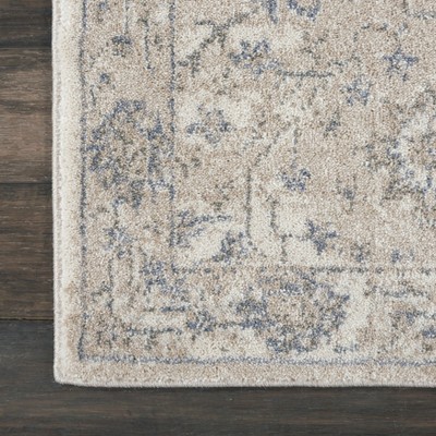Ivory and Sand Rectangular Synthetic Persian Rug 2'2" x 3'9"