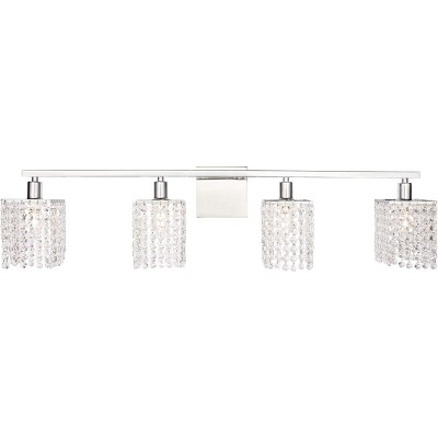 Elegant Lighting Phineas 4 light Chrome and Clear Crystals wall sconce