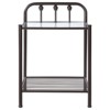 Coaster Livingston Traditional 1 Shelf Metal Nightstand with Glass Top Dark Bronze - 3 of 4