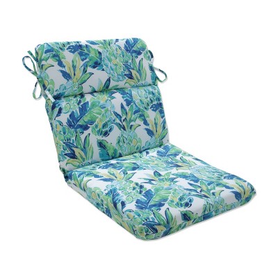 Outdoor/Indoor Rounded Chair Pad Vida Opal Blue - Pillow Perfect