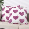 Unique Bargains Heart Pattern Soft Cozy Plush Throw Pillow Covers 2 Pcs - 3 of 4
