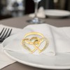 Unique Bargains Napkin Rings Faux Diamond Double Heart Stainless Steel 1 Pc - 3 of 3