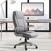 Vinsetto High Back 360° Swivel Ergonomic Home Office Chair with Flip Up Arms, Faux Leather Computer Desk Rocking Chair, Grey - 3 of 4