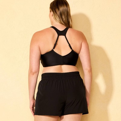 Shade & Shore Women's Drawstring Swim Shorts - Shade & Shore™ Black M — фото 5