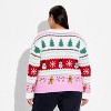 Women's Holiday Icons Festive Graphic Cardigan - Cream - 3 of 3