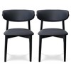 NicBex Mid-Century Modern Fabric Upholstery Dining Chair Set of 2 with Solid Wood Legs Kitchen Side Chairs for Living room - 2 of 4