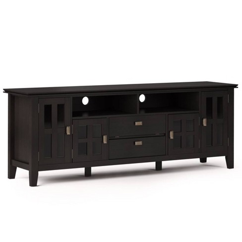 Wyndenhall essex solid wood 72 inch wide contemporary deals tv media stand for tvs up to 80 inches