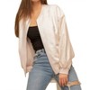 Women's ANIMAL PRINT SLEEVE BOMBER JACKET - Hem & Thread - 2 of 4
