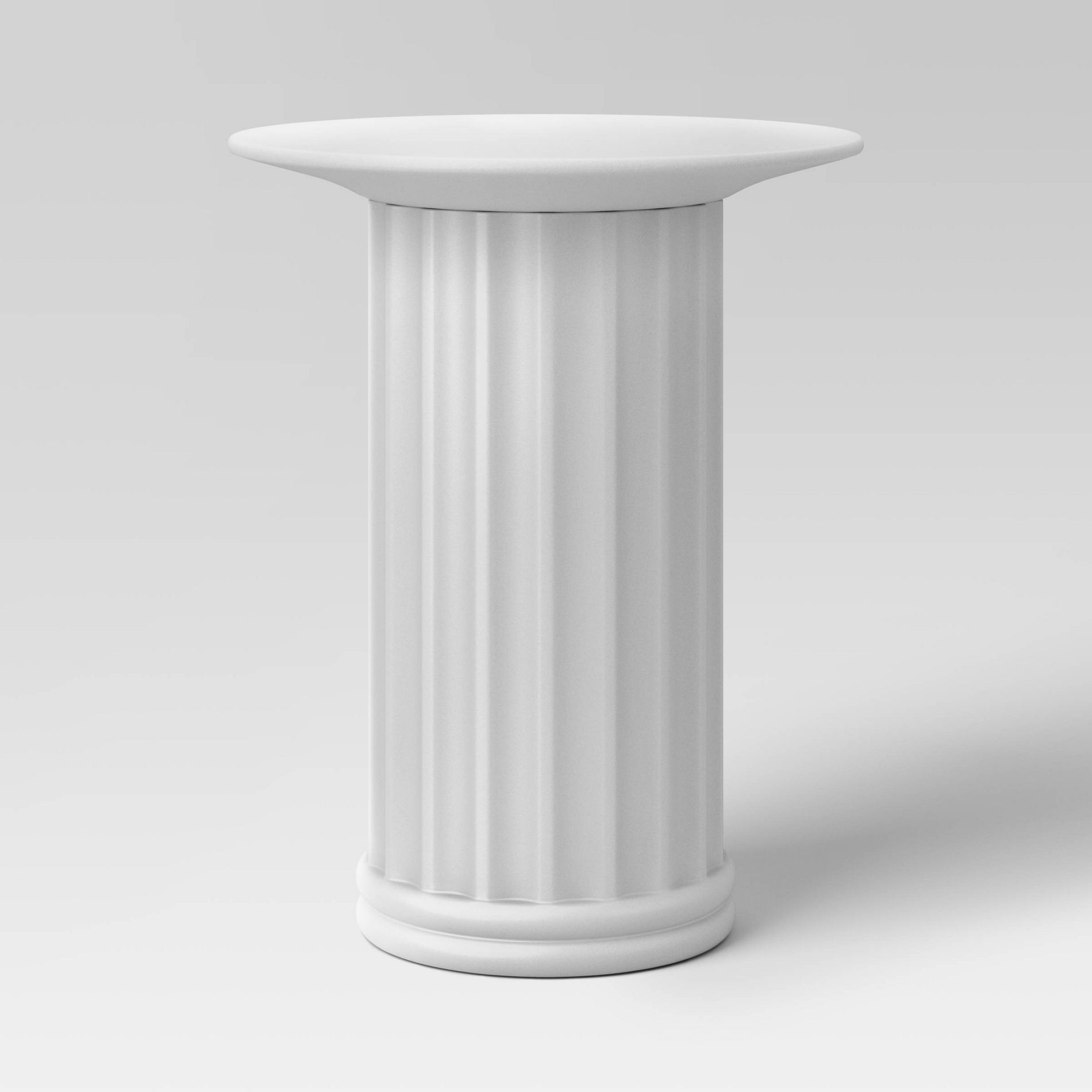 Plaster Accent Table White - Threshold™ designed with Studio McGee: Ceramic Round End Table, No Assembly Required