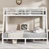 TiramisuBest Twin-over-Full Bunk Bed: Heavy-duty Sturdy Metal, Noise Reduced,Wooden Guardrail, Convenient for Three, No Box Spring, White - 2 of 4
