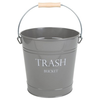 iDESIGN Metal Trash Wastebasket Gray