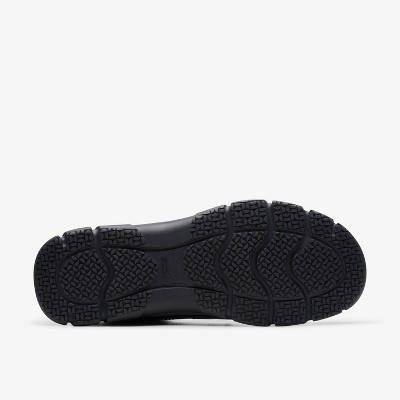 Clarks Mens Walpath Low Black Leather Shoes 10.5 Medium — фото 3