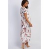PinkBlush Ivory Watercolor Floral Hi-Low Maternity Wrap Dress - 3 of 4