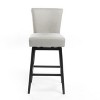 NicBex 29.6" High Saddle Bar Stools Set of 2, Fashion Wooden Counter Stool Chair with Nailhead Accents for Bar, Kitchen - 3 of 4