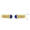EVERLY JEWELRY | Yellow Plated Sterling Silver 0.20 CT TGW Cubic Zirconia Lapis wide rounded omega Bangle - 2 of 4