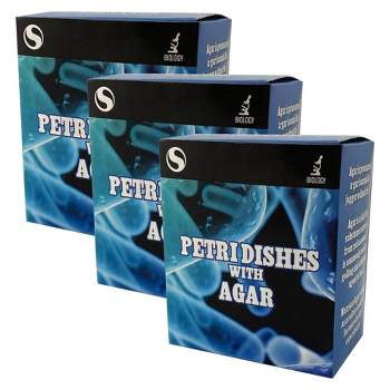 Supertek Plastic Petri Dish with Agar, 3 Per Set, 3 Sets