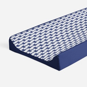 Bacati - Kilim Navy Quilted Changing Pad Cover - 1 of 4