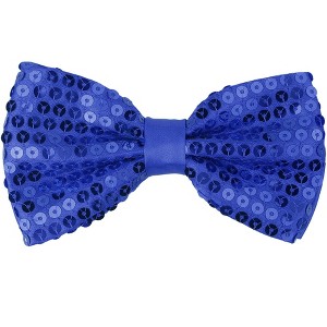 Elerevyo Men's Party Sequin Pre-tied Adjustable Sparkling Sequins Bow Ties - 1 of 4