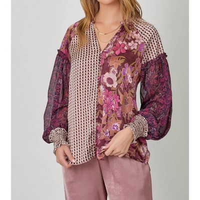 Women's Let's Begin Printed Blouse - mystree