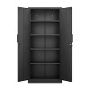 ORRD 70" Steel File Cabinet with Lock, 2 Doors & Adjustable Shelves, Black - 3 of 4