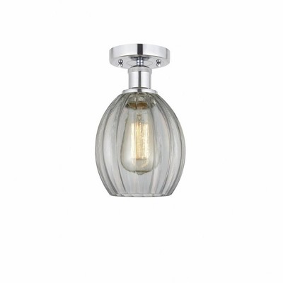 Eaton - 1 Light Semi-Flush Mount In Industrial Style-10.75 Inches Tall and 6 Inches Wide