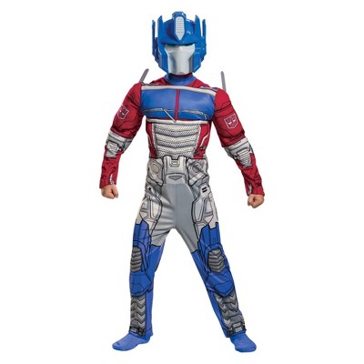 Kids' Transformers Optimus Prime Muscle Chest Halloween Costume Jumpsuit with Mask